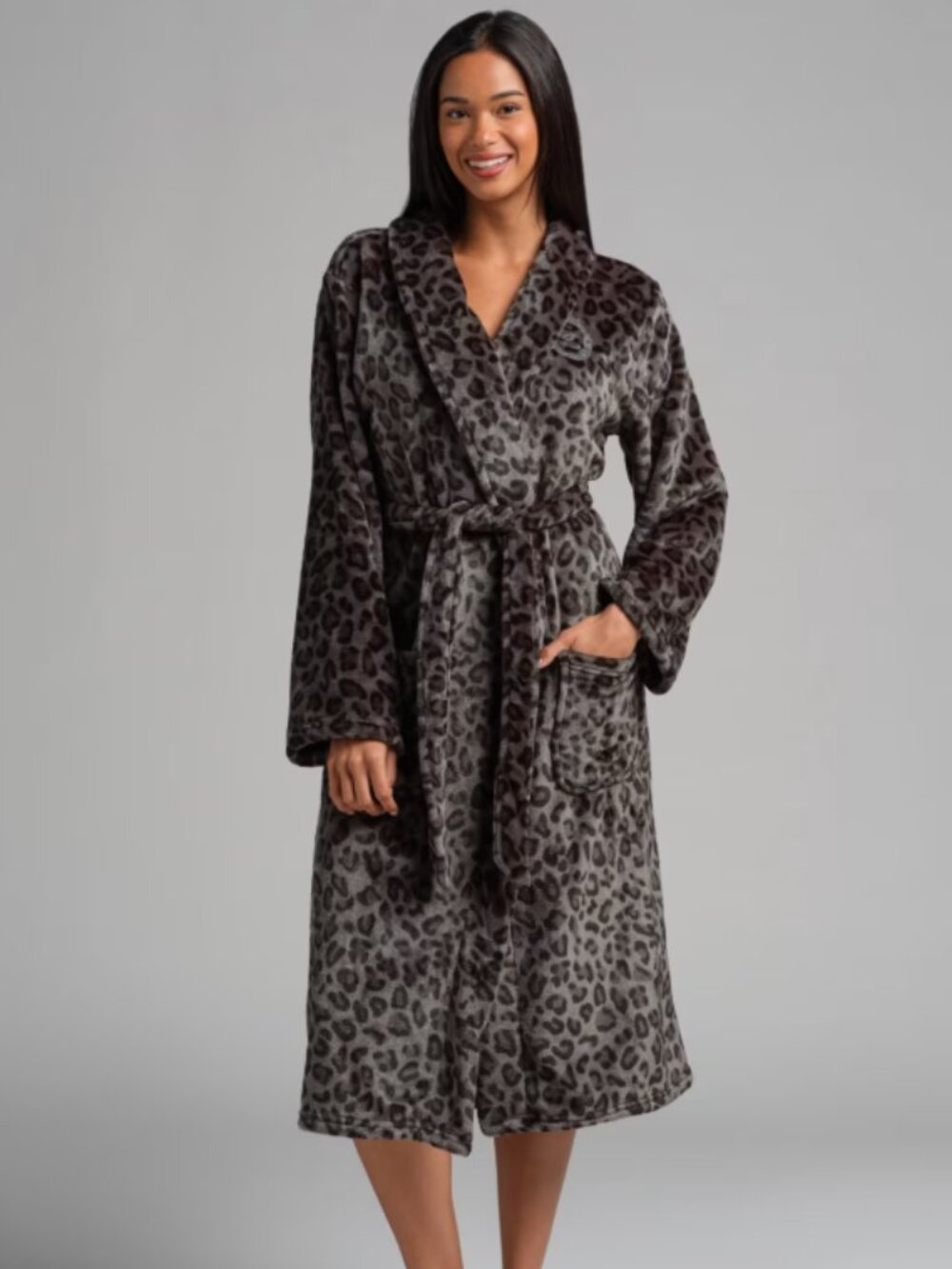 COMFRT Dreamday Robe Unisex XL/2XL Black Panther Animal Print Loungewear NEW